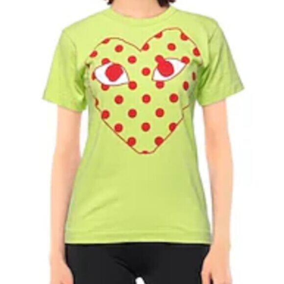 Comme des Garçons PLAY T shirt Green M - Picture 1 of 7